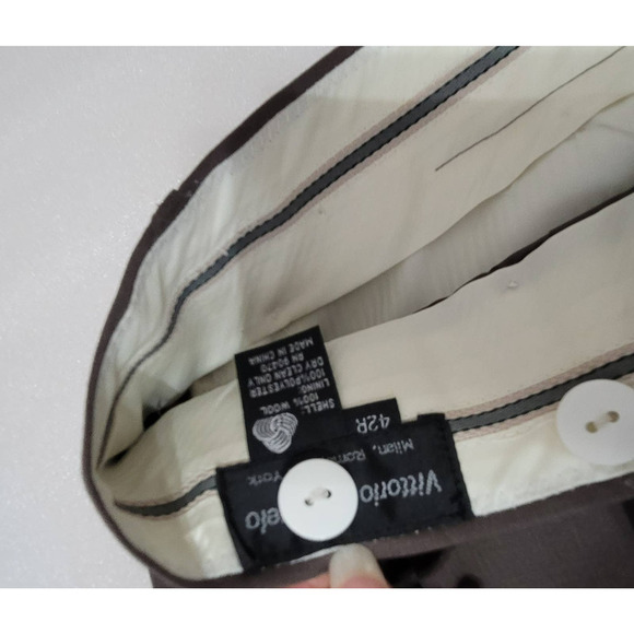 Vittorio St. Angelo Wool Suit 48R Two Piece 4 Button Single Breast Pleat No Vent - Picture 14 of 16